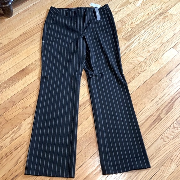 LOFT Pants - Loft Julia Black Pinstripe Pants